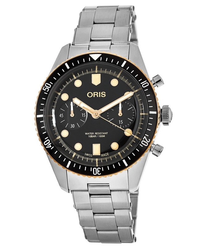 Oris Divers Sixty-Five Automatic Black Chronograph Dial Steel Men’s Watch 01 771 7744 4354-07 8 21 18 01 771 7744 4354-07 8 21 18