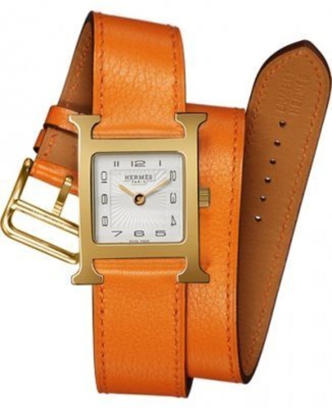 Hermes H Hour Gold Plated Case Women’s Watch 036738WW00 036738WW00