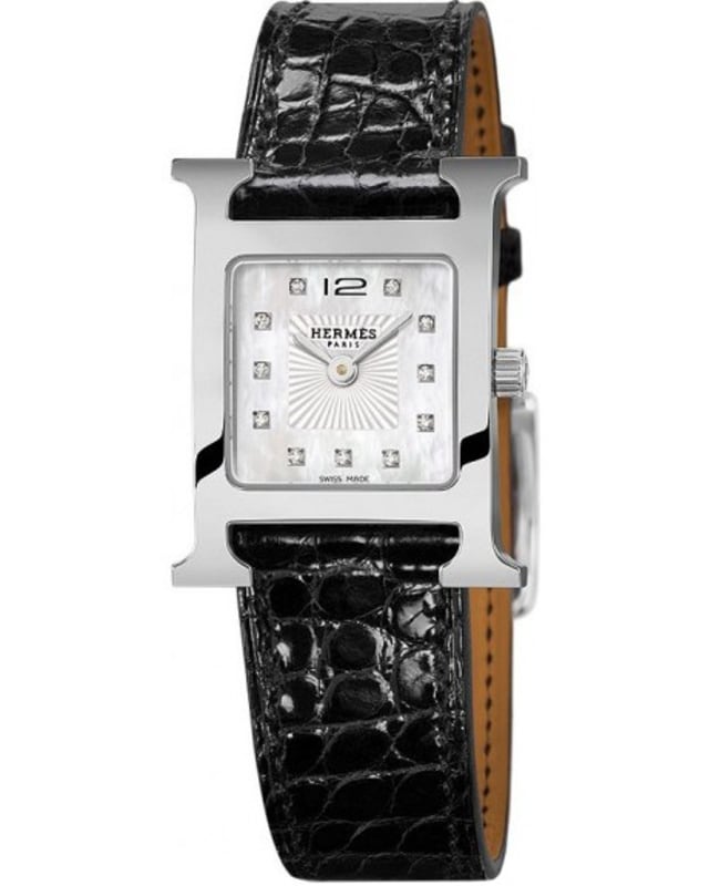 Hermes H Hour Quartz 21mm Diamond Dial Women’s Watch 036749WW00 036749WW00