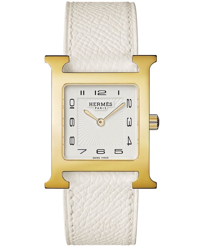 Hermes H Hour Gold Plated Case Unisex Watch 036781WW00 036781WW00