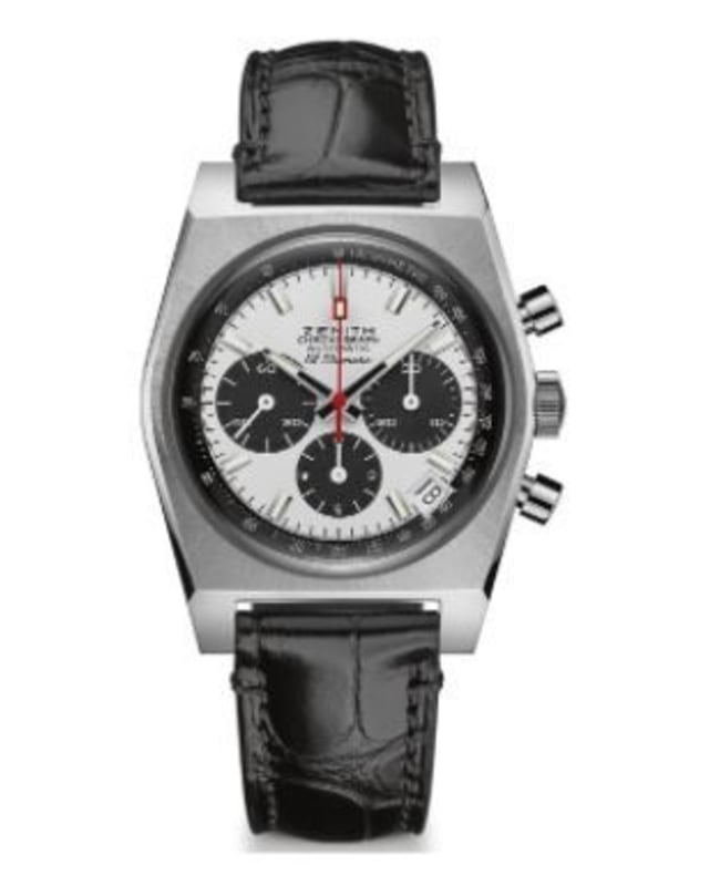 Zenith Chronomaster Revival El Primero A385 White Dial Alligator Strap Men’s Watch 03.A384.400/385.C815 03.A384.400/385.C815