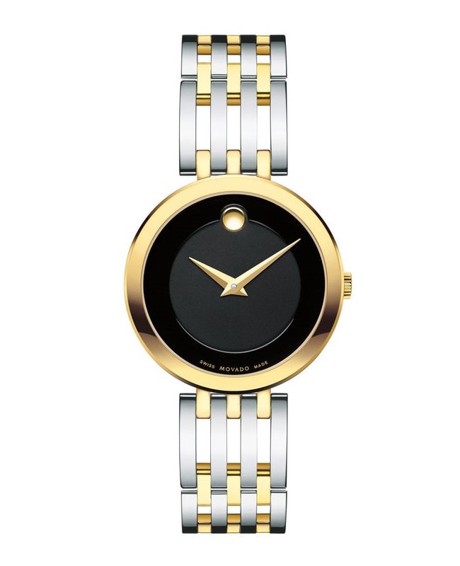 Movado Esperanza Two Tone Black Dial Women’s Watch 0607053 0607053