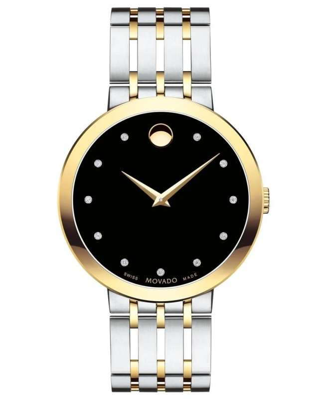 Movado Esperanza Black Dial Two-Tone Steel Women’s Watch 0607191 0607191