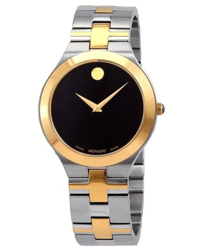 Movado Juro Black Dial Two-tone Steel Men’s Watch 0607443 0607443