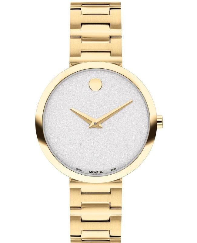 Movado Museum Classic White Dial Gold Steel Women’s Watch 0607519 0607519