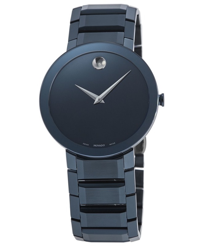 Movado Sapphire Blue Dial Blue Steel Men's Watch 0607556