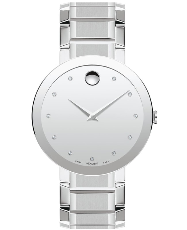 Movado Sapphire Silver Dial Steel Men’s Watch 0607587 0607587