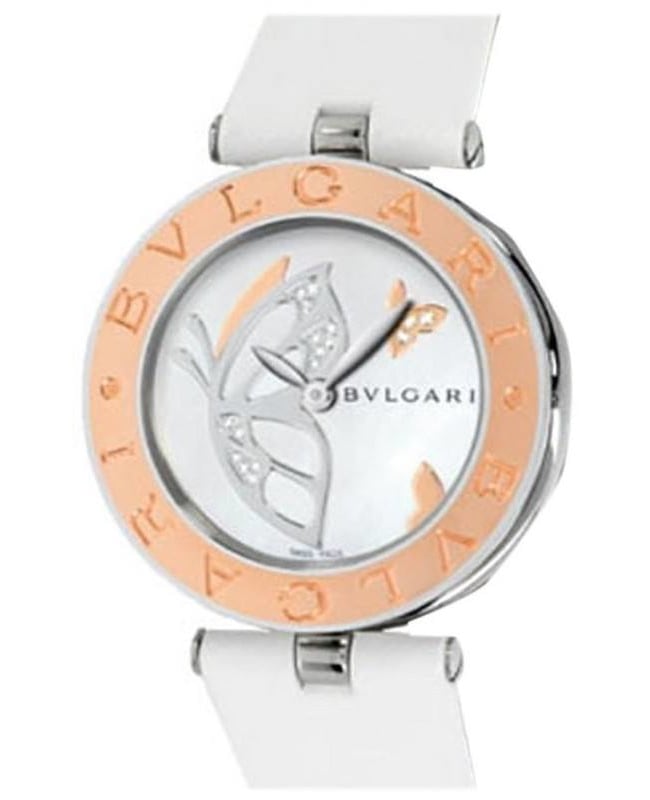 Bulgari B.zero1 Quartz 30mm Mother of Pearl Dial Leather Strap Women's Watch 101979 BZ30BDSGL