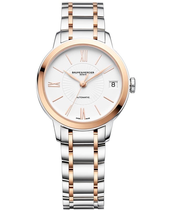 Baume & Mercier Classima Automatic Silver Dial Rose Gold and Steel Women’s Watch 10269 10269