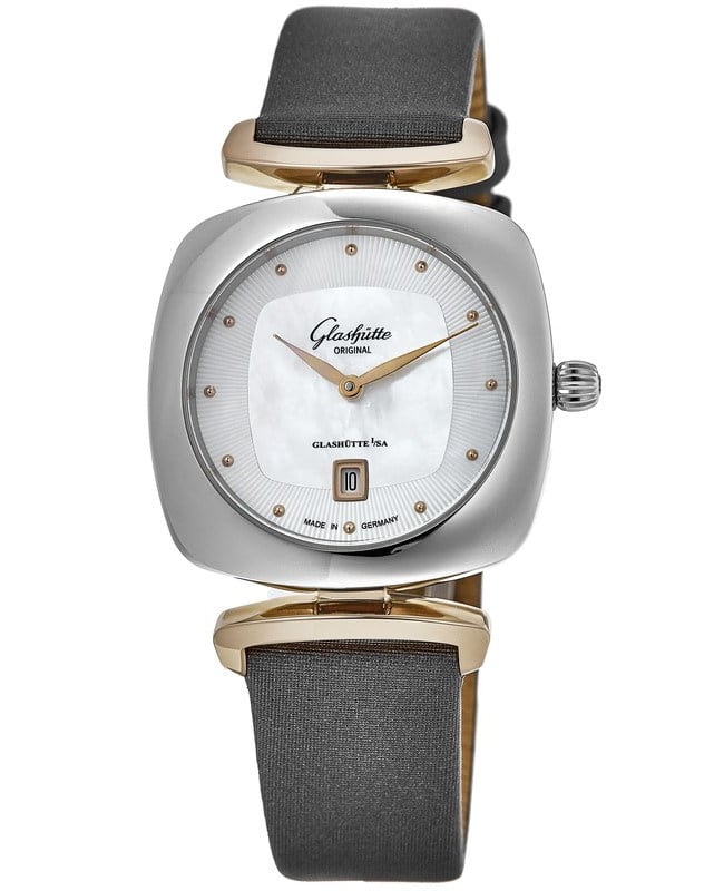 Glashutte Original Pavonina Mother of Pearl Dial Satin Strap Women’s Watch 1-03-01-26-06-34 1-03-01-26-06-34