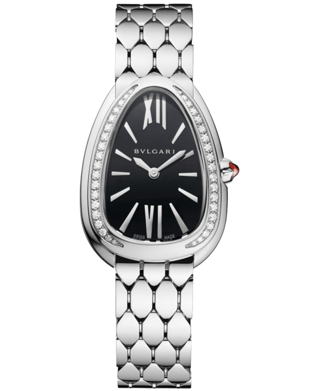 Bulgari Serpenti Seduttori Black Dial Diamond Steel Women’s Watch 103449 103449