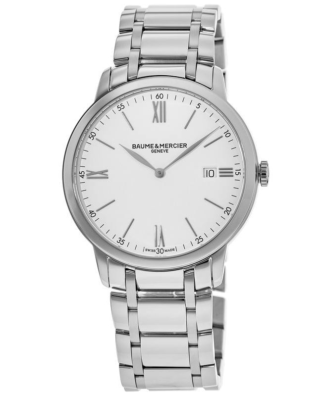 Baume Mercier Classima Quartz 40mm White Dial Steel Mens Watch 10354 10354 1116$