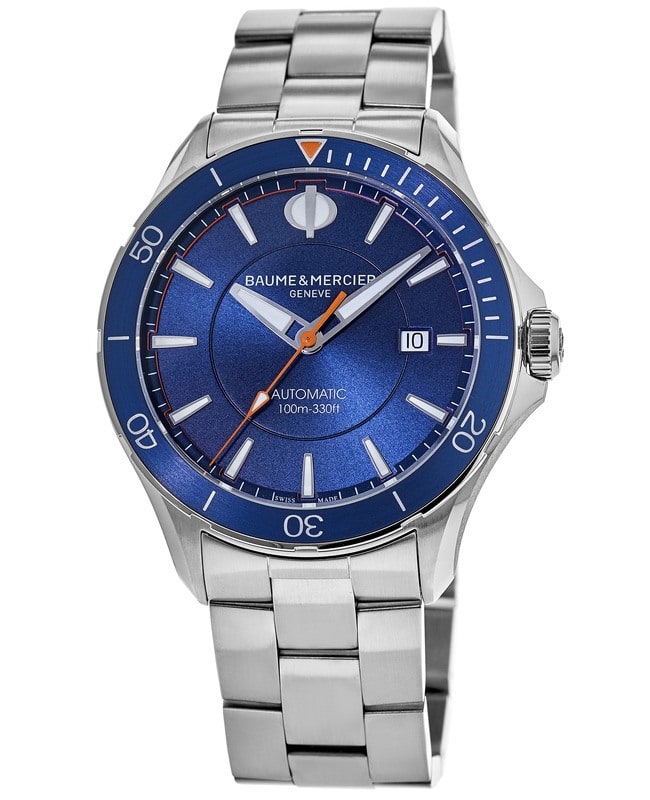 Baume & Mercier Clifton Club Automatic Blue Dial Stainless Steel Men’s Watch 10378 10378