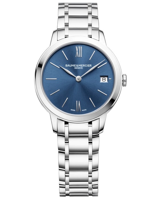Baume & Mercier Classima Quartz Blue Dial Steel Women's Watch 10477