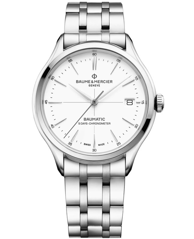 Baume & Mercier Clifton Automatic White Dial Steel Men’s Watch 10505 10505