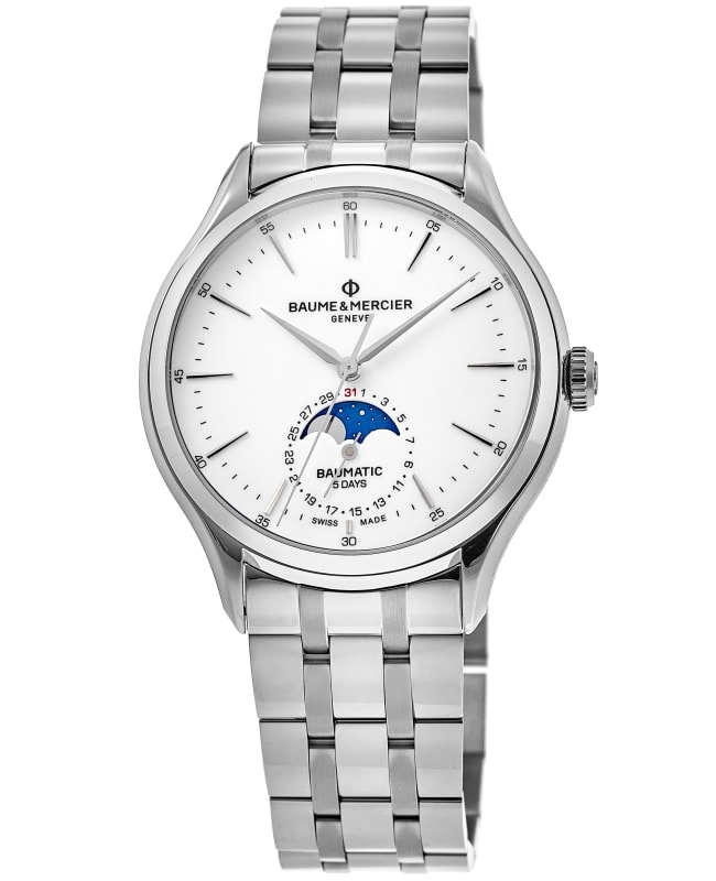 Baume & Mercier Clifton Automatic White Dial Steel Men’s Watch 10552 10552