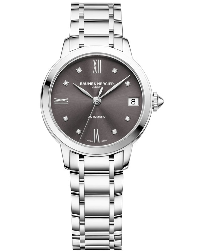 Baume & Mercier Classima Automatic Grey Diamond Dial Steel Women’s Watch 10610 10610