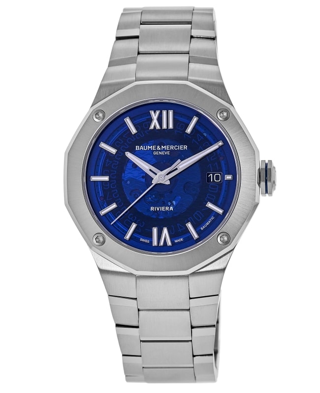Baume & Mercier Riviera Automatic Blue Dial Steel Men's Watch 10616