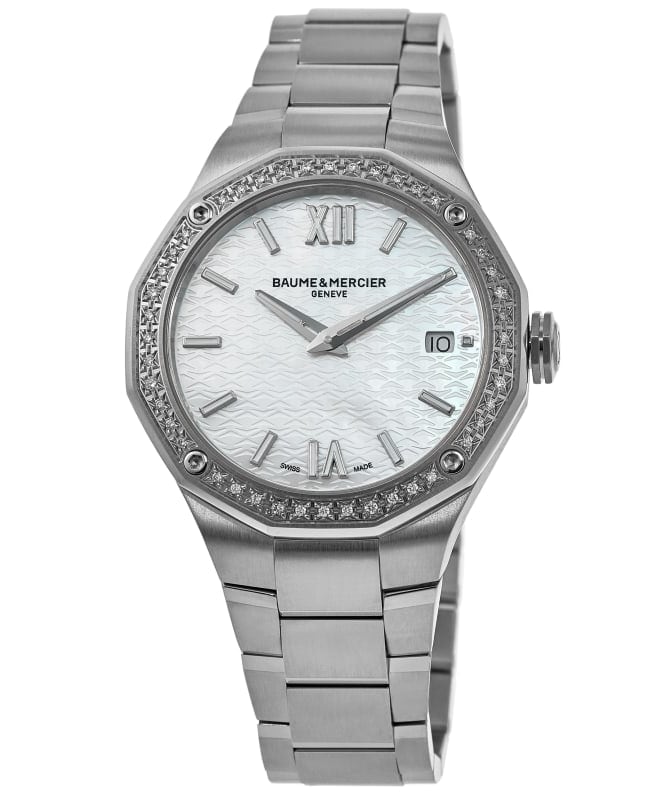 Baume & Mercier Riviera Automatic Mother of Pearl Dial Diamond Steel Women’s Watch 10662 10662