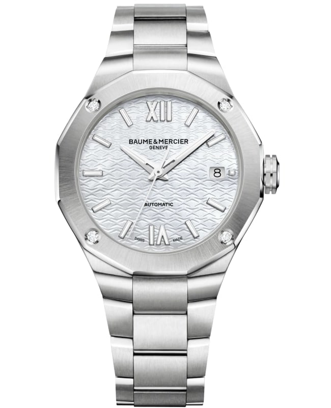 Baume & Mercier Riviera Automatic Mother of Pearl Dial Steel Men’s Watch 10663 10663