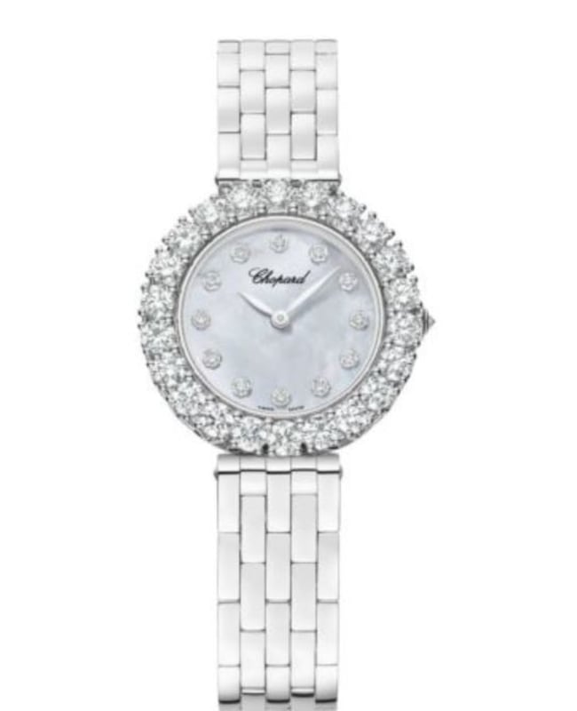 Chopard L'Heure Du Diamant Mother of Pearl Dial Steel Women's Watch 10A378-1601