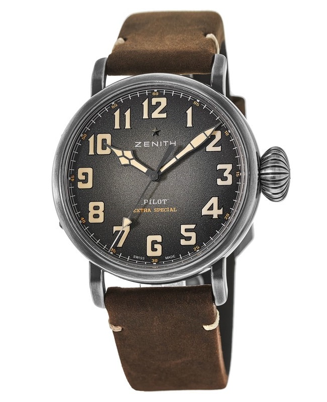 Zenith Pilot Type 20 Grey Dial Leather Strap Men’s Watch 11.2430.679/21.C801 11.2430.679/21.C801