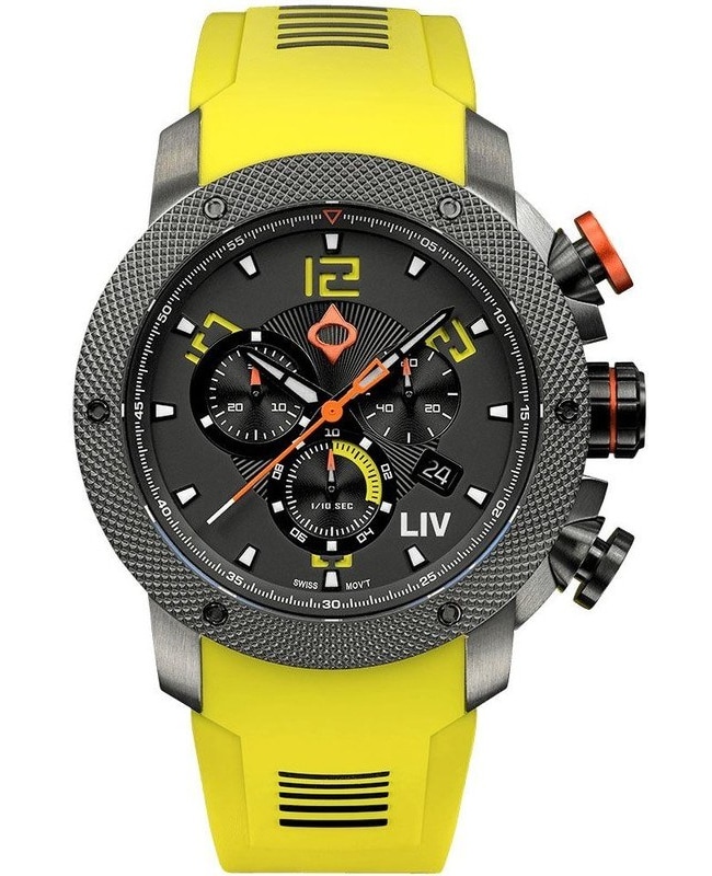 LIV Genesis GX1 Venom Yellow Black Chronograph Dial Swiss Men’s Watch 1240.45.113 SYB 1240.45.113 SYB