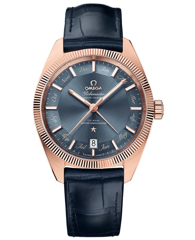 Omega Constellation Globemaster Co-Axial Master Chronometer Annual Calendar Rose Gold Blue Dial Blue Leather Men’s Watch 130.53.41.22.03.001 130.53.41 Omega Constellation Globemaster Co-Axial Master Chronometer Annual Calendar Rose Gold Blue Dial Blue Leather Men’s Watch 130.53.41.22.03.001 130.53.41