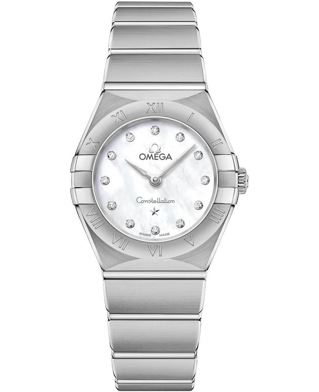 Omega Constellation Manhattan Quartz 25mm Mother of Pearl Dial Diamond Stainless Steel Women’s Watch 131.10.25.60.55.001 131.10.25.60.55.001