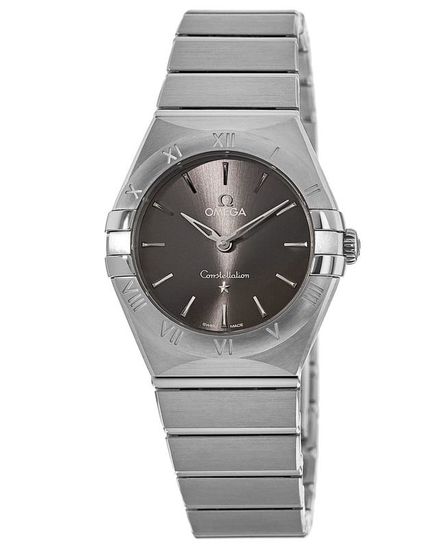 Omega Constellation Manhattan Quartz 28mm Grey Dial Stainless Steel Women's Watch 131.10.28.60.06.001