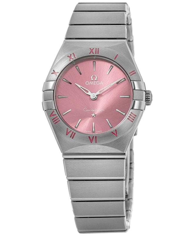 Omega Constellation Quartz 28 MM Rose Dial Stainless Steel Women's Watch 131.10.28.60.11.001