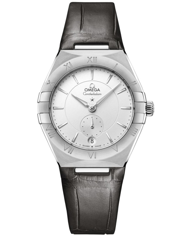 Omega Constellation Small Seconds Silver Dial Leather Strap Men's Watch 131.13.34.20.02.001
