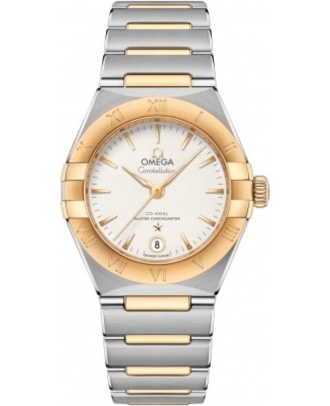 Omega Constellation Manhattan Chronometer 29mm Silver Dial Two-Tone 18K Yellow Gold & Stainless Steel Women's Watch 131.20.29.20.02.002