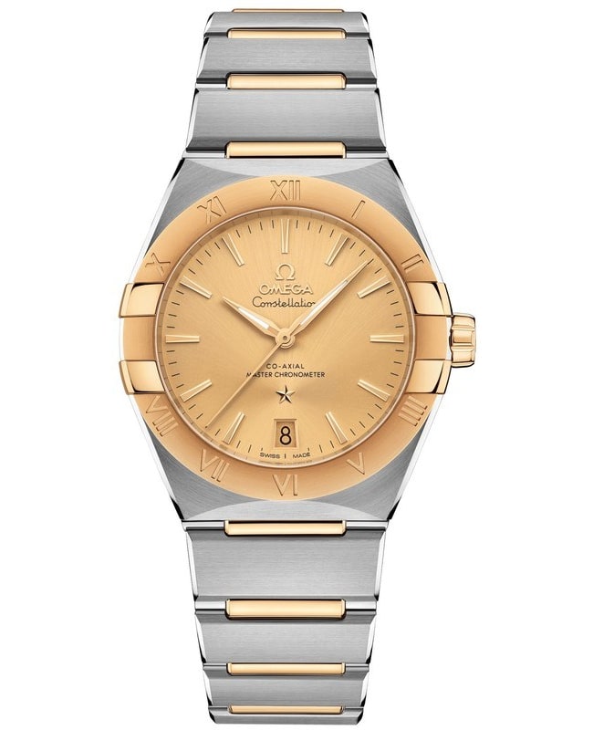 Omega Constellation Co-Axial Master Chronometer Champagne Dial Yellow Gold and Stainless Steel Men’s Watch 131.20.36.20.08.001 131.20.36.20.08.001