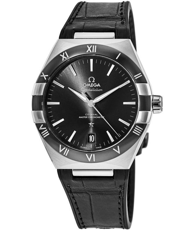 Omega Constellation Co-Axial Master Chronometer Black Dial Black Leather Strap Men’s Watch 131.33.41.21.01.001 131.33.41.21.01.001