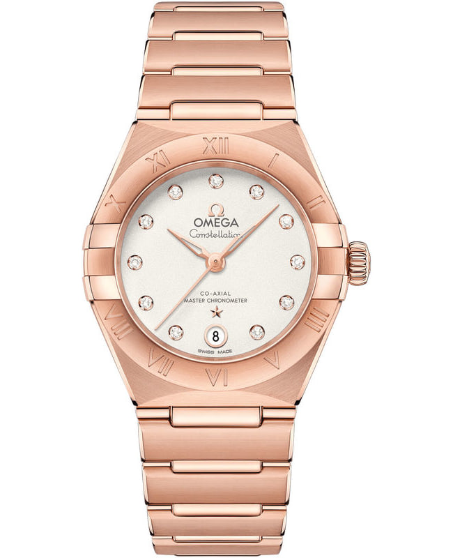 Omega Constellation Manhattan Chronometer 29mm Silver Diamond Dial 18K Rose Gold Womens Watch 13150292052001 13150292052001 Omega Constellation Manhattan Chronometer 29mm Silver Diamond Dial 18K Rose Gold Womens Watch 13150292052001 13150292052001