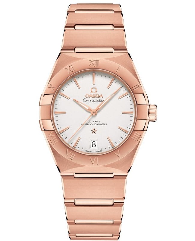 Omega Constellation Co-Axial Master Chronometer Silver Dial 18K Rose Gold Men's Watch 131.50.36.20.02.001