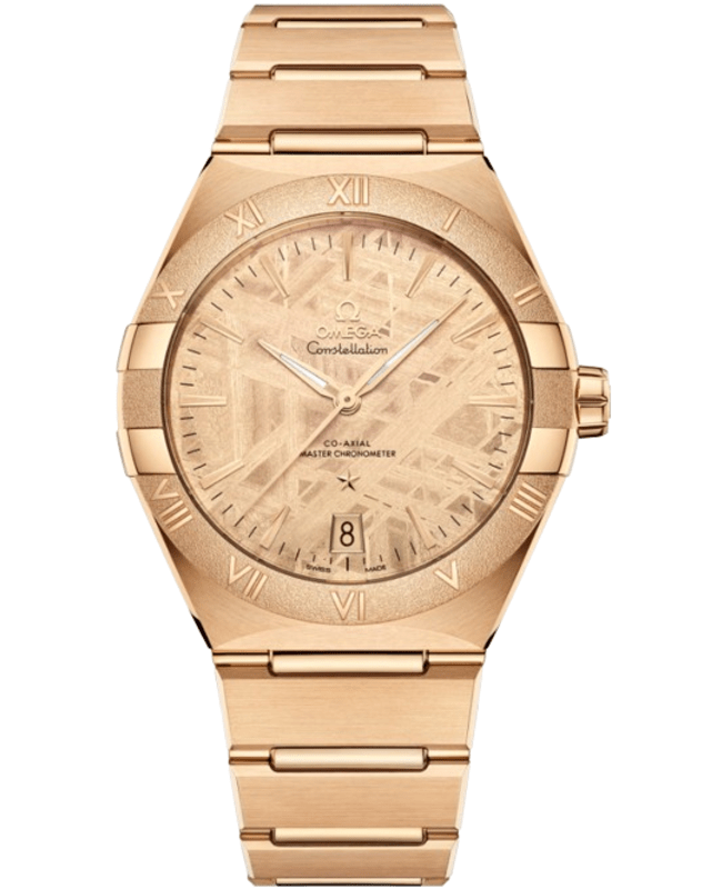 Omega Constellation Co-Axial Master Chronometer Champagne Dial 18K Yellow Gold Men's Watch 131.50.41.21.99.001