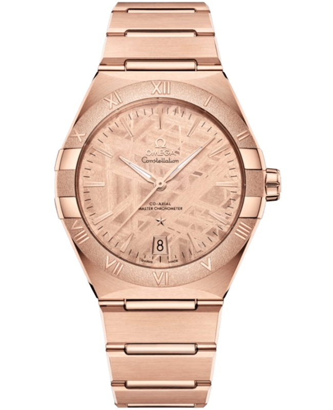 Omega Constellation Co-Axial Master Chronometer Automatic Rose Dial 18K Rose Gold Men's Watch 131.50.41.21.99.002