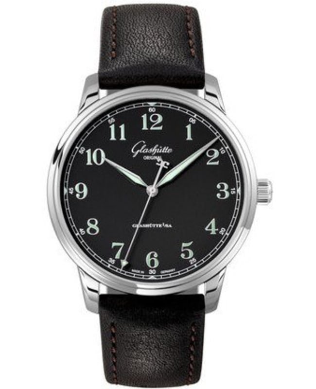 Glashutte Original Senator Excellence Black Dial Black Leather Strap Men’s Watch 1-36-01-03-02-01 1-36-01-03-02-01