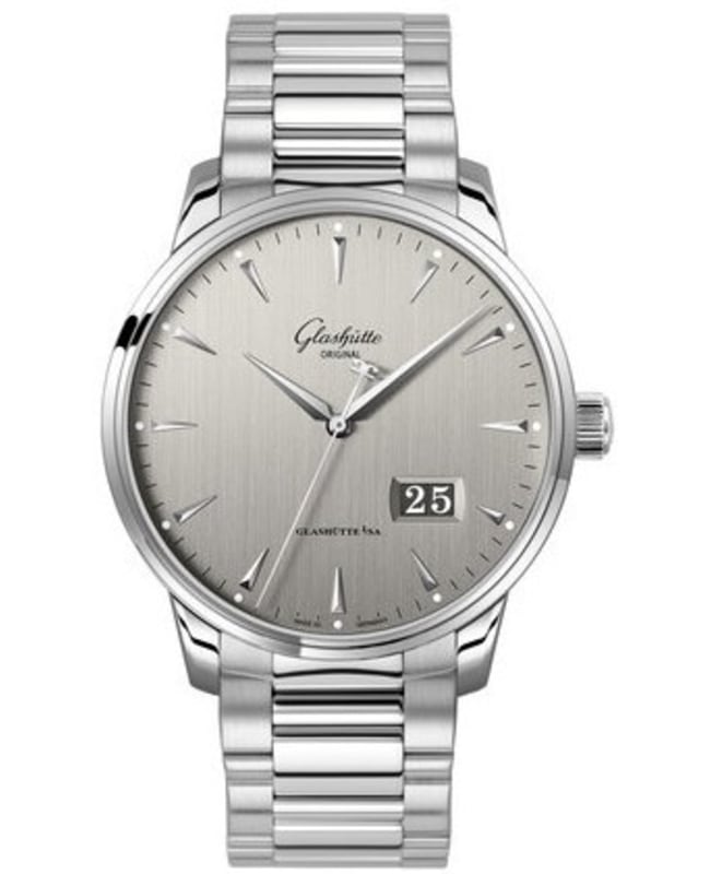 Glashutte Original Senator Excellence Panorama Date Silver Dial Stainless Steel Men's Watch 1-36-03-03-02-70