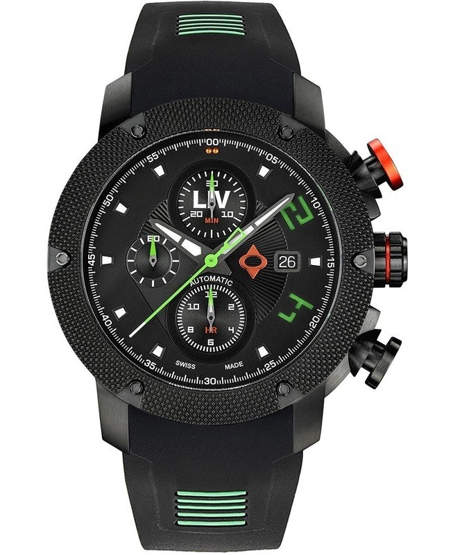 LIV Genesis GX-AC Black Chronograph Dial Silicone Strap Swiss Men’s Watch 1410.46.80.SRBKG 1410.46.80.SRBKG LIV Genesis GX-AC Black Chronograph Dial Silicone Strap Swiss Men’s Watch 1410.46.80.SRBKG 1410.46.80.SRBKG