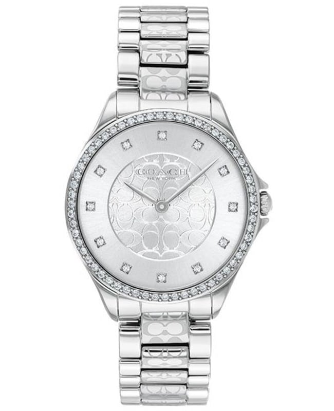 Coach Astor Silver Dial Crystal Steel Women’s Watch 14503503 14503503