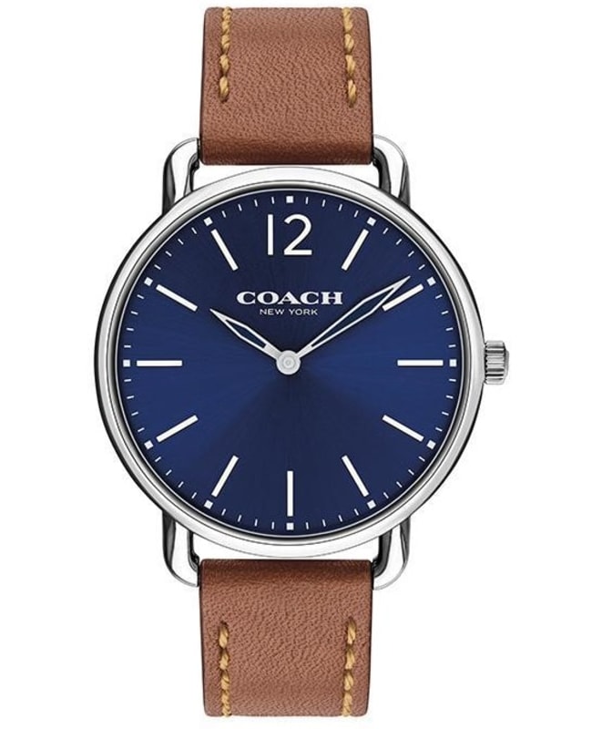 Coach Delancey Slim Blue Dial Leather Strap Men’s Watch 14602345 14602345