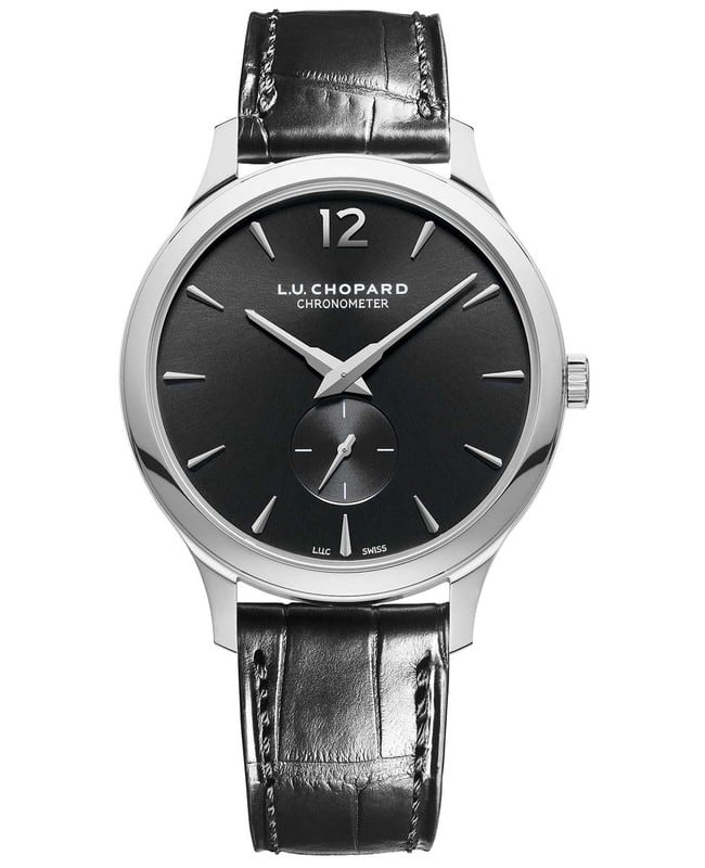 Chopard L.U.C XPS Black Dial Black Leather Strap Men’s Watch 161948-1001 161948-1001