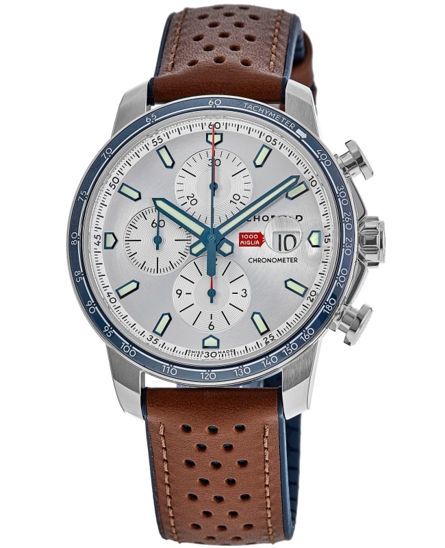 Chopard Mille Miglia 2022 Race Edition Limited Silver Dial Leather Strap Men’s Watch 168571-3010 168571-3010