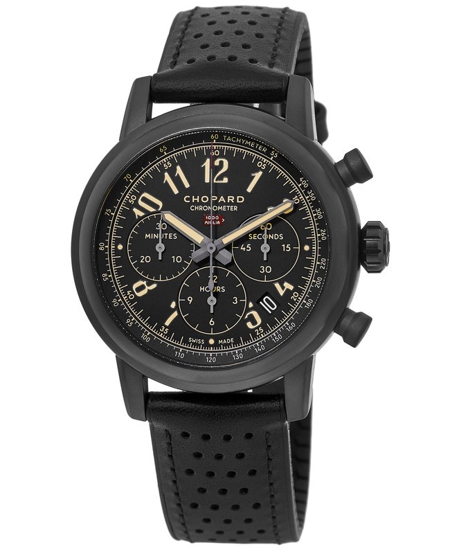 Chopard Mille Miglia 2020 Race Edition Black Chronograph Dial Black Leather Strap Men’s Watch 168589-3028 168589-3028