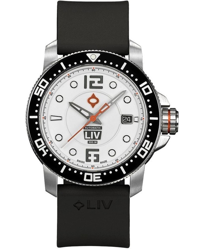 LIV Genesis GX-Diver’s Limited Edition White Dial Rubber Strap Swiss Men’s Watch 1820.41.26.SRB 1820.41.26.SRB