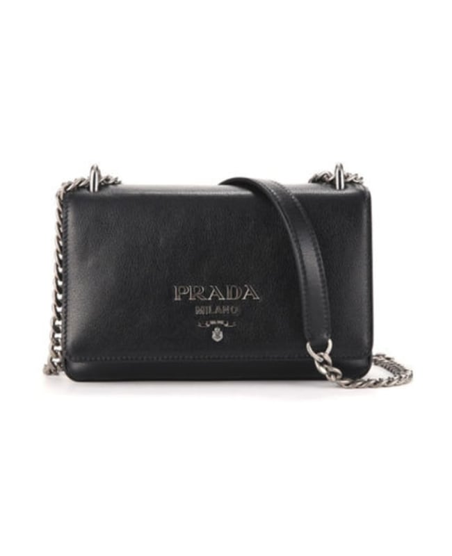 Prada Black Leather Women's Shoulder Bag 1BD144 2EBJ F0002