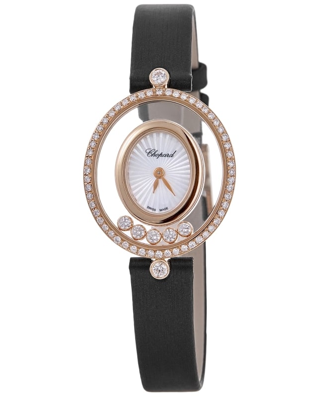 Chopard Happy Diamonds Icons 18kt Rose Gold Custom Diamond Bezel  Women's Watch 204305-5301-CD